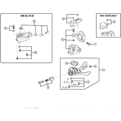 Shimano SL-M780 left hand indicator unit