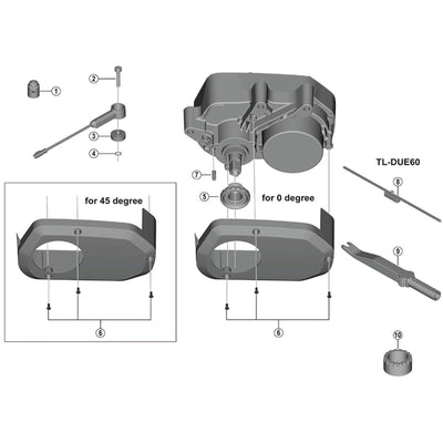 Shimano DU-E6000 fixing bolts set, M3 x 8 mm