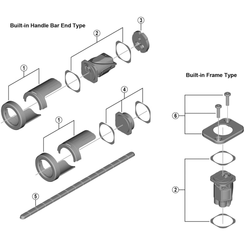 Shimano EW-RS910 frame holder and fixing bolts, pair
