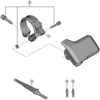 Shimano SC-EM800 clamp band A, 31.8 mm