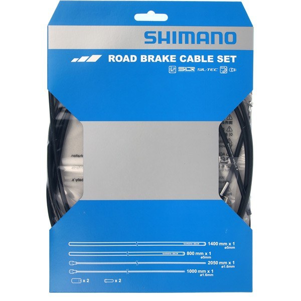 Shimano Road brake cable set with SIL-TEC coated inner wire, black