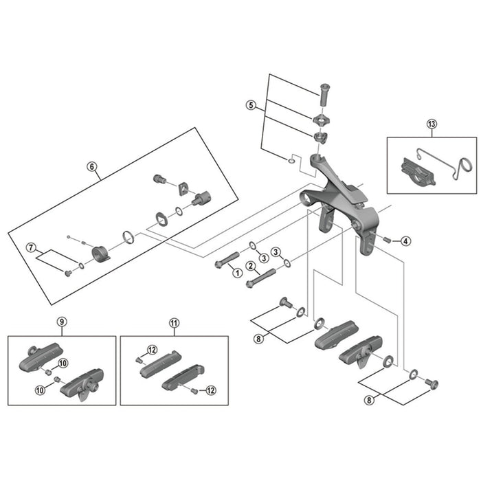 Shimano BR-6810RS fixing bolt Y, M6 x 28.9 mm