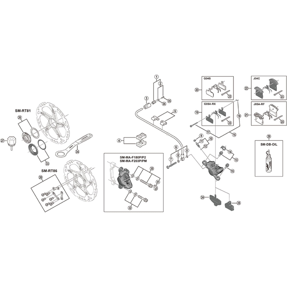 Shimano SM-RT76 rotor fixing bolt unit