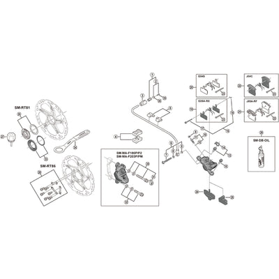 Shimano SM-RT76 rotor fixing bolt unit