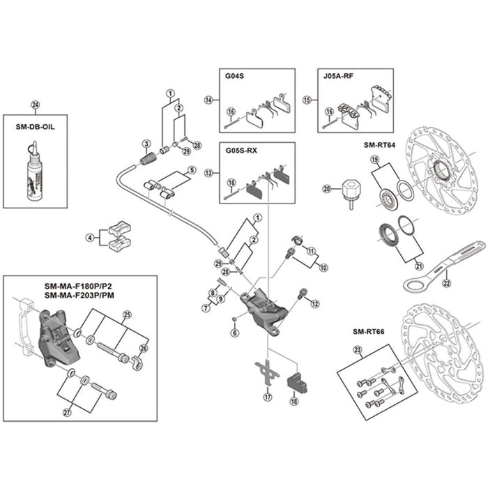 Shimano BR-M615 bleeding spacer