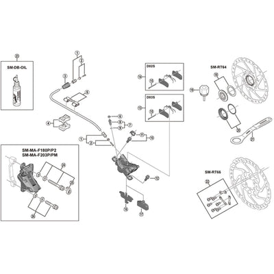 Shimano BR-M465 lock ring and washer, black