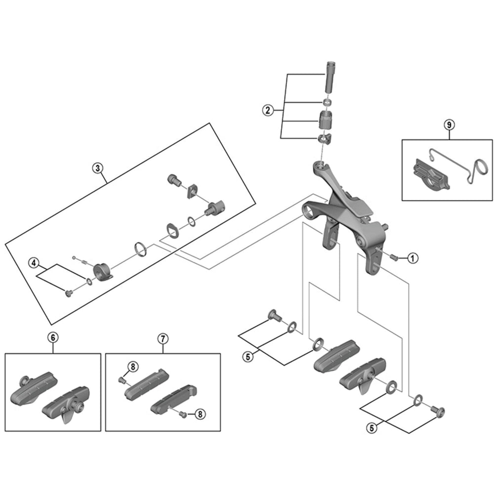 Shimano 105 5800 R55C4 Rim Brake Pad Shoe Set