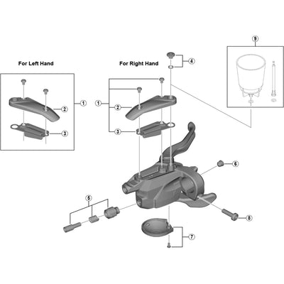 Shimano ST-M3050 left hand lid unit
