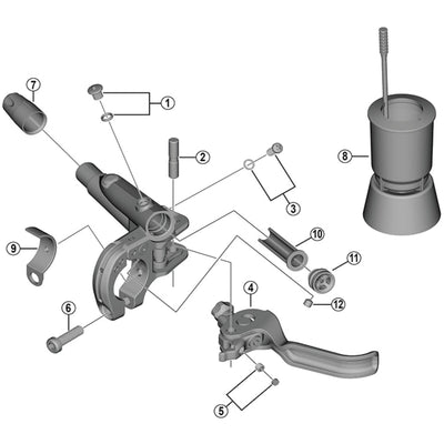 Shimano BL-M8000 left hand lever member unit