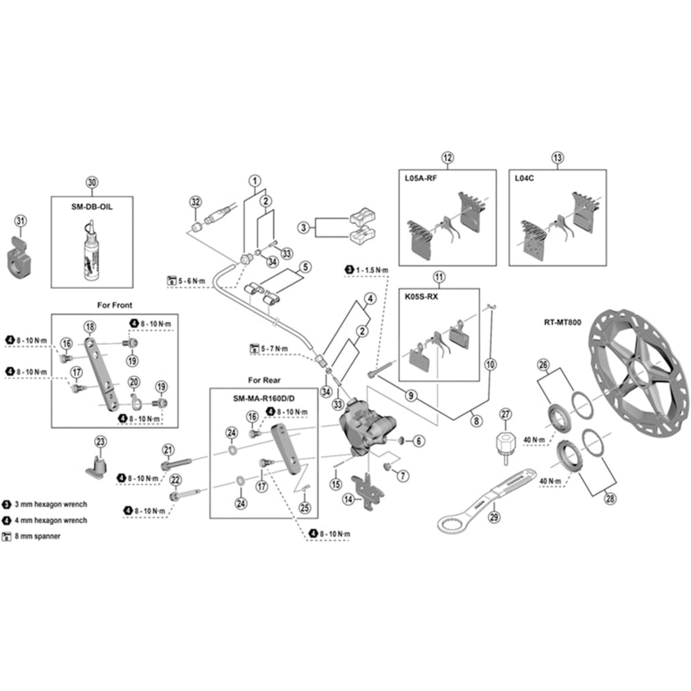 ADAPTER Flat Fork To Flat For 140/ 160mm Black 140 mm / 160 mm