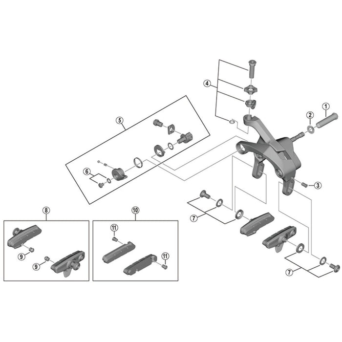Shimano BR-R9100 quick release assembly