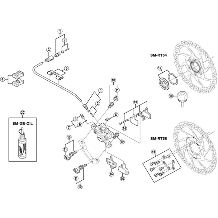 Shimano BR-M395 bleed screw and O-ring