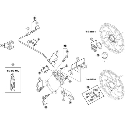 Shimano BR-M395 bleed screw and O-ring