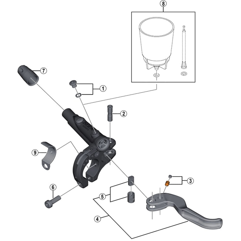 Shimano BL-M9000 lever unit, right hand