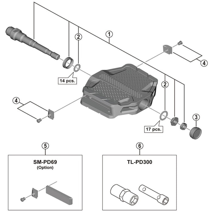 Shimano PD-EF202 reflector fixing screw and plate, right hand