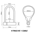 Zefal K-Traz U13 Cable Lock in Black